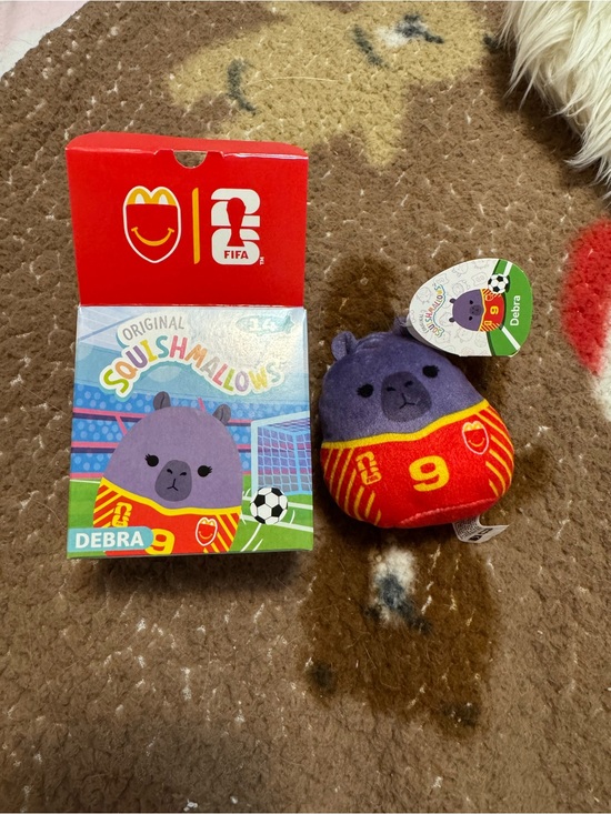 Squishmallows Other - Squishmallows Debra Soccer Plush - Purple & Red happy meal toy